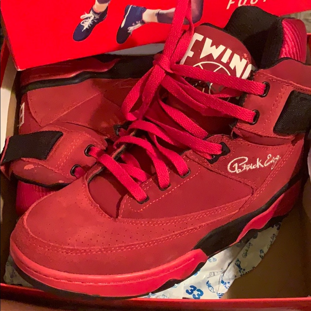 Patrick Ewing’s HI! Worn twice! Getting old!